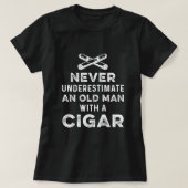 Old Man Cigar Smoker Humidor Tobacco Cigars Lover T-Shirt (Design vorne)