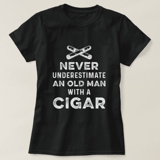 Old Man Cigar Smoker Humidor Tobacco Cigars Lover  T-Shirt (Design vorne)
