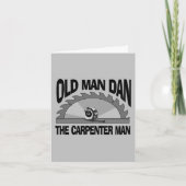 Old Man Dan Carpenter Man Lumber Builder Funny Karte (Vorderseite)