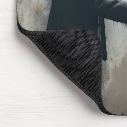 Old Man Graffiti mit Rote Rose Mousepad (Ecke)