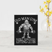 Old Man Gym Respect Your Elders Funny Workout Body Karte (Gelbe Blume)