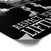 Old Man Gym Respect Your Elders Funny Workout Body Poster (Ecke)