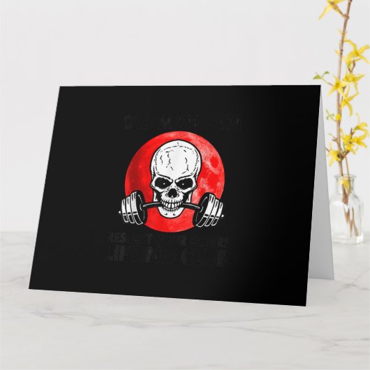 Old Man Gym Respekt vor den Älteren Lifting Club S Karte (Gelbe Blume)