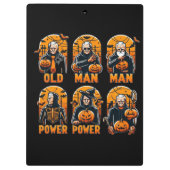 Old man Halloween Klemmbrett (Rückseite)