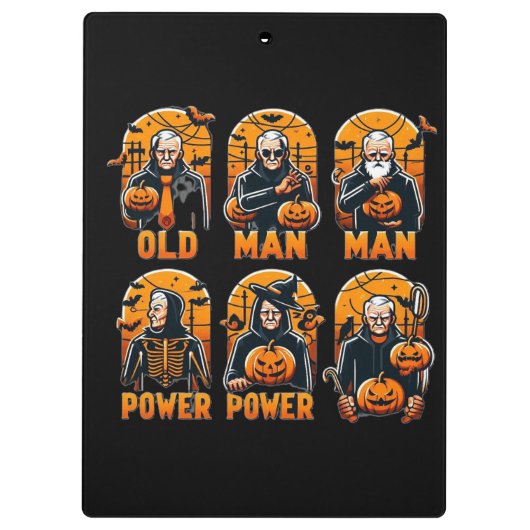 Old man Halloween Klemmbrett (Rückseite)