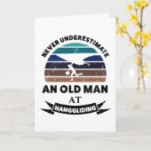 Old Man Hanggliding Funny Gift Vater Karte (Gelbe Blume)
