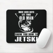 Old Man How to Jetski Cool Funny Jet Ski Jet Skiin Mousepad (Mit Mouse)