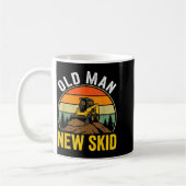 Old Man New Skid Funny Skid Steer Operator Kaffeetasse (Links)