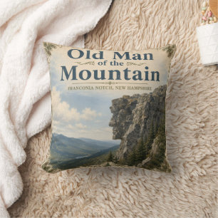 Old Man of the Mountain Franconia Notch Gedenkkiss Kissen