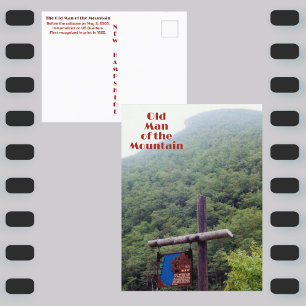 Old Man of the Mountain New Hampshire Fotografie Postkarte