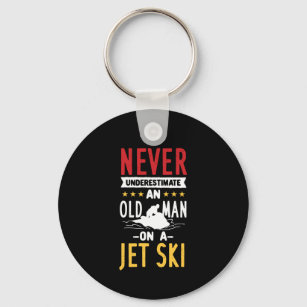 Old Man On A Jet Ski Schlüsselanhänger