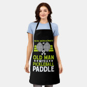 Old Man Pickleball Paddle-Geschenk Schürze (Getragen)