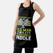 Old Man Pickleball Paddle-Geschenk Schürze (InSitu)