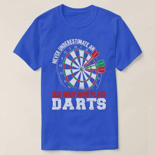 Old Man Plays Dart T-Shirt (Design vorne)