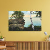 Old Man Rock Formation of Eagle Island View Leinwanddruck (Insitu (Wohnzimmer))