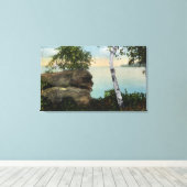 Old Man Rock Formation of Eagle Island View Leinwanddruck (Insitu (Holzboden))