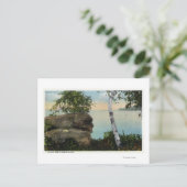 Old Man Rock Formation of Eagle Island View Postkarte (Stehend Vorderseite)