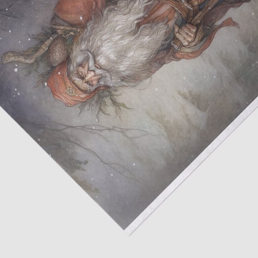Old Man Santa 5 Decoupage Seidenpapier (Ausschnitt)