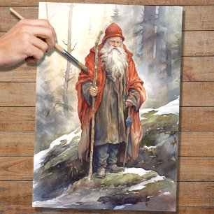 Old Man Santa 6 Decoupage Seidenpapier