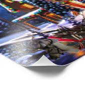 Old Man Santa Claus and Reindeer Fotodruck (Ecke)