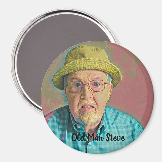 Old Man Steve Ventilatormagnet Magnet (Vorderseite/Rückseite)