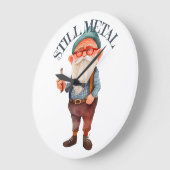 Old Man Still Metal AF Große Wanduhr (Winkel)