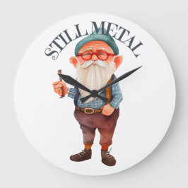 Old Man Still Metal AF Große Wanduhr
