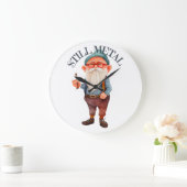Old Man Still Metal AF Große Wanduhr (Zuhause)