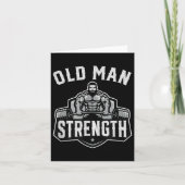 Old Man Strength Funny Gym Motivation Workout Gift Karte (Vorderseite)