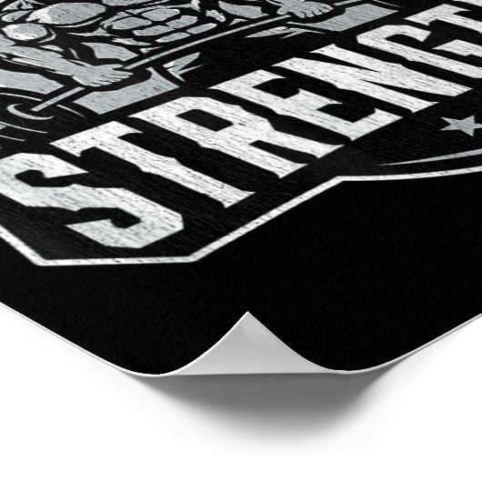 Old Man Strength Funny Gym Motivation Workout Gift Poster (Ecke)