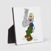 Old Man Waving Beard Plaque Fotoplatte (Vorderseite)