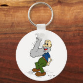 Old Man Waving Beard Schlüsselanhänger (Vorderseite)