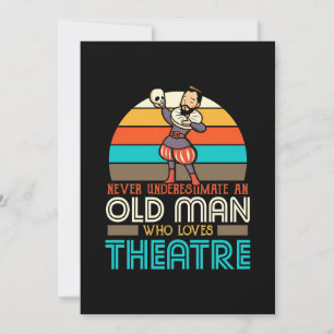 Old Man Who Lieben Theater Einladung