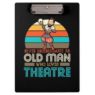 Old Man Who Lieben Theater Klemmbrett