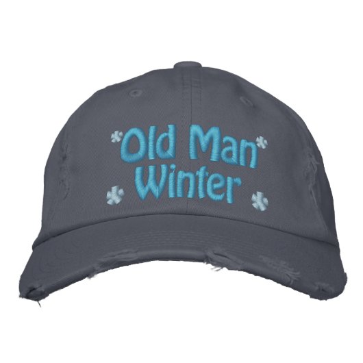 Old Man Winter Bestickte Baseballkappe (Vorderseite)