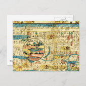 Old map Kanto Postkarte (Vorne/Hinten)
