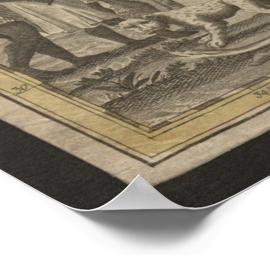 Old Map of Africa, Africa Print, 1737 Poster (Ecke)