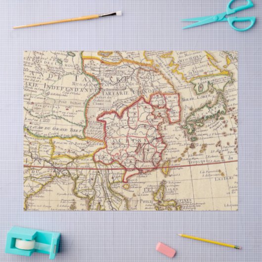 Old Map Series 1 Design 3 Seidenpapier (Basteln)