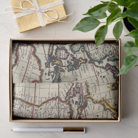 Old Map Series 1 Design 5 Seidenpapier (Geschenk)