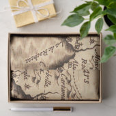 Old Map Series 1 Design 7 Seidenpapier (Geschenk)