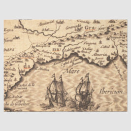 Old Map Series 1 Design 7 Seidenpapier