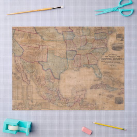 Old Map Series 1 Design 8 Seidenpapier (Basteln)