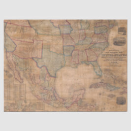 Old Map Series 1 Design 8 Seidenpapier