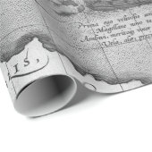 Old Maps Black and White Wrapping Paper Geschenkpapier (Rolleneckpunkt)