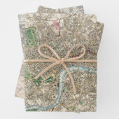 Old Maps London Paris Rom Große Städte Geschenkpapier Set (Beispiel)