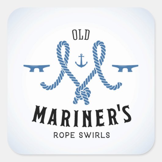 Old Mariner Poster Quadratischer Aufkleber (Vorderseite)