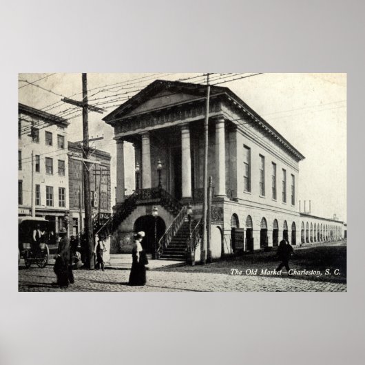 Old Market Charleston SC Vintag 1910 Poster (Vorne)