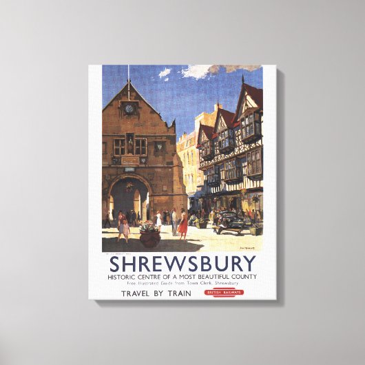Old Market Hall View British Railposter Leinwanddruck (Vorderseite)