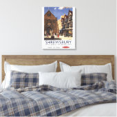Old Market Hall View British Railposter Leinwanddruck (Insitu (Schlafzimmer))