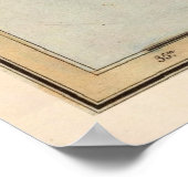 Old Martinique Island Map (1823) Poster (Ecke)